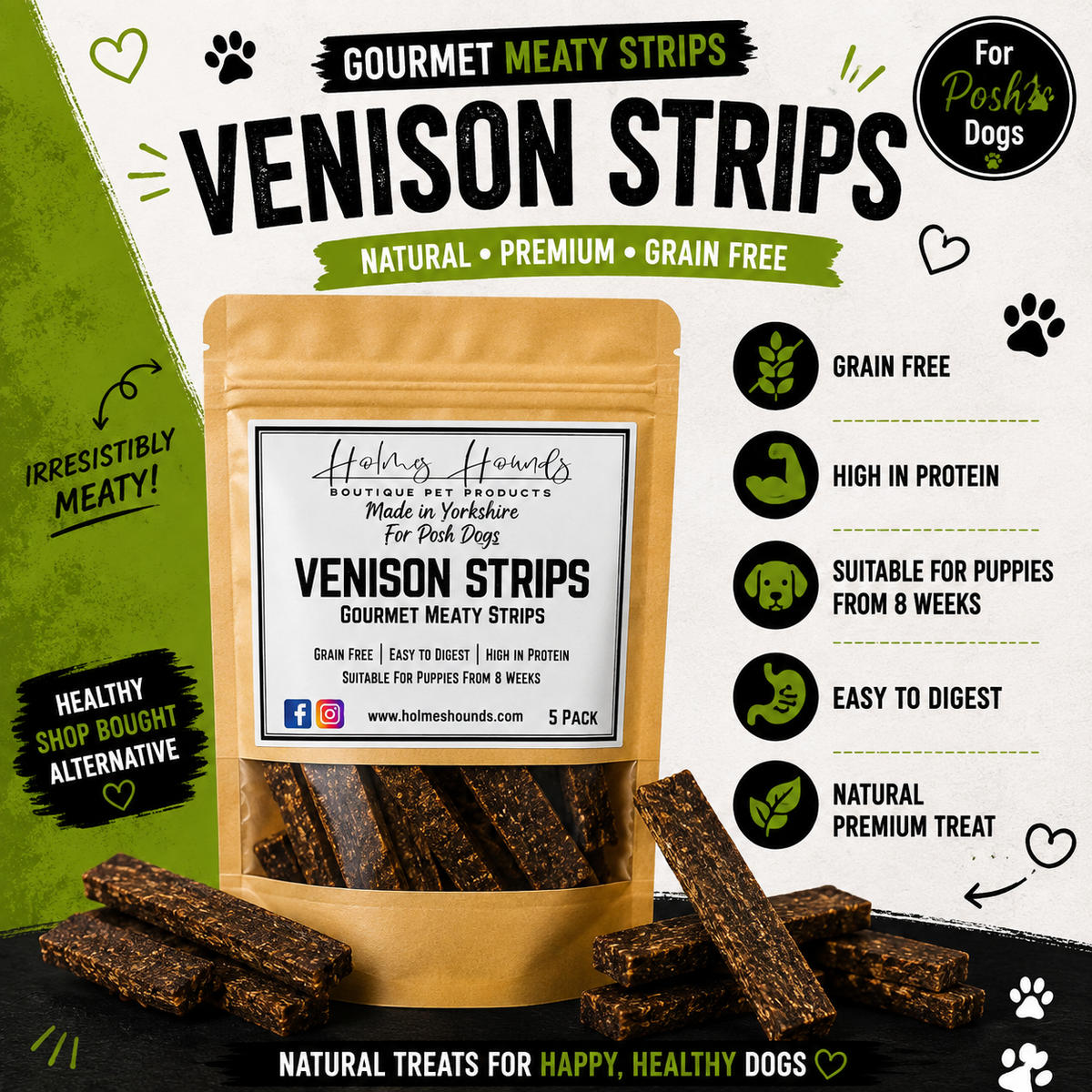 Venison Meaty Gourmet Strips