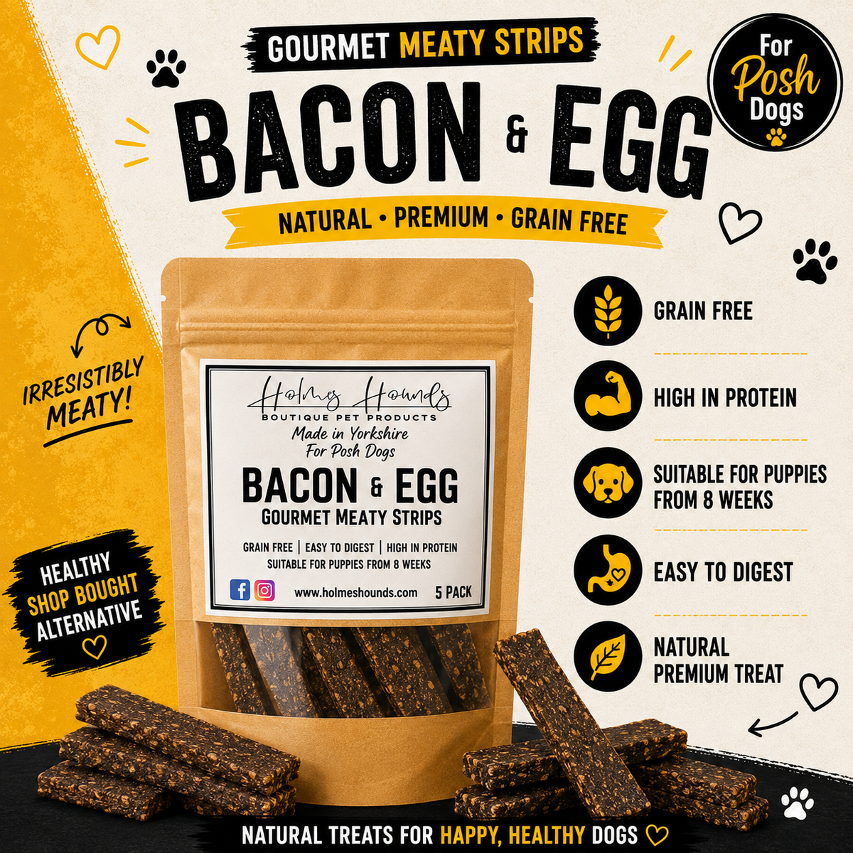 Bacon & Egg Meaty Strips