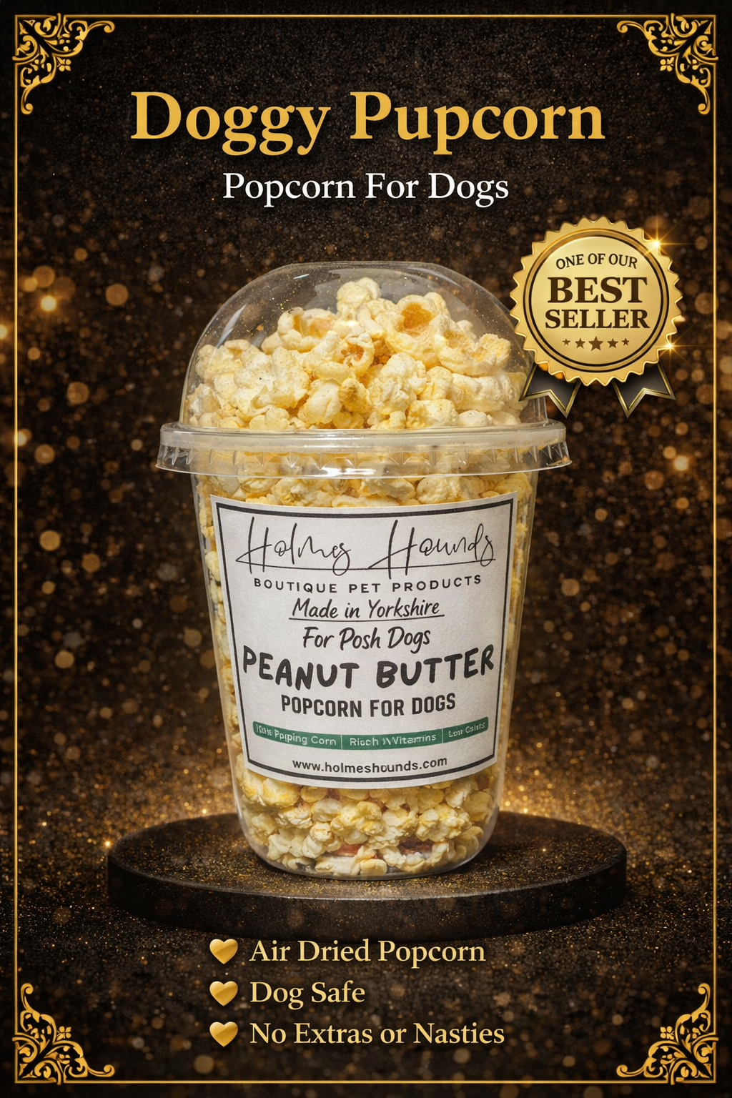 Peanut Butter Doggy Popcorn