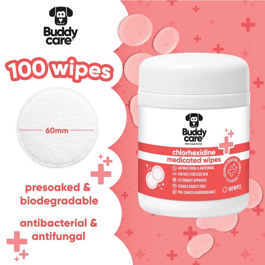 Buddy Care Chlorhexidine Medicated Wipes